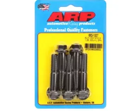 ARP Bolts M10 x 1.25 x 50 Hex Black Oxide Fasteners, 12mm Socket, 5-Pack