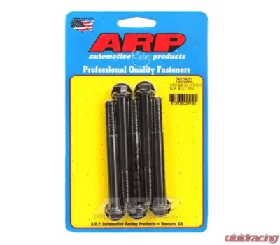 ARP 3/8-24 x 3.500 Hex Black Oxide Bolts, 5/pkg, High Strength Diesel Fasteners - 752-3500