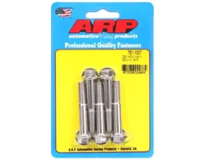 ARP M8 X 1.25 X 50 Hex Stainless Steel Bolts - 10mm Socket, 24 ft-lbs Torque, High Strength Fasteners
