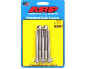 ARP M8 X 1.25 X 80 Hex Stainless Steel Bolts - 10mm Socket, 24 ft-lbs Torque, Diesel Fasteners
