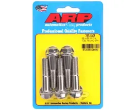 ARP M10 x 1.25 x 45 Stainless Steel Hex Bolts 12mm Socket (5/pkg) - High Strength Fasteners