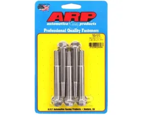 ARP M10 x 1.25 x 80 SS Hex Bolts 12mm Socket Size (5/pkg) - High Strength Diesel Fasteners