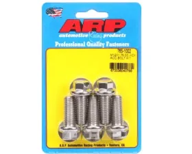 ARP Bolts M12 x 1.75 x 30 Hex Black Stainless Steel Bolts 5/pkg, 14mm Socket Size