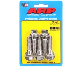 ARP M12 x 1.75 x 40 Hex Black Stainless Steel Bolts (5/pkg) - 14mm Socket, 98 ft-lbs Torque