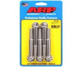 ARP M12 x 1.75 x 80mm Hex Black Stainless Steel Bolts (5/pkg) - 14mm Socket Size