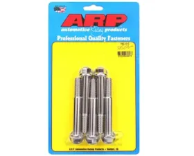 ARP M12 x 1.75 x 90 Hex Black Stainless Steel Bolts, 14mm Socket, 5/pkg