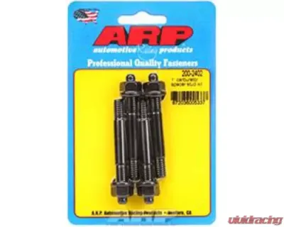 ARP 200-2402 Carburetor Spacer Stud Kit, 1in, 2.7in OAL, Black Oxide, Chromoly, Set of 4 - 200-2402
