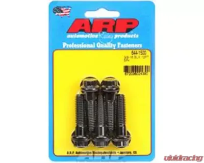 ARP 3/8 Inch-16 x 1.500 Black Oxide Chromoly 12pt Bolts with Washers (5/pkg) - 644-1500