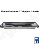 Cargraphic Silencer Super Sound with 75mm Tailpipe Adjustable LH/RH Porsche 930 75-89                                     - CAR2SS75SS - Image 5