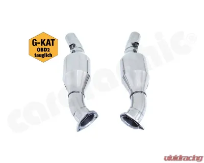 Cargraphic Catalytic Converter Set Obd2 Compliant Ferrari 430 V8 04-09 - CARFE430KAT