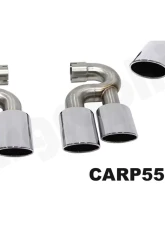 Cargraphic Tailpipe Set Double End Polished 4x100mm Round Porsche Cayenne 02-17                                     - CARP55ER44 - Image 2