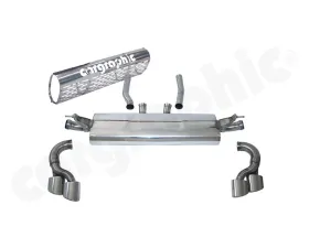 Cargraphic Tailpipe Set Double End 4x125x95mm Oval Polished Porsche Cayenne 02-17