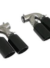 Cargraphic 100mm Black Enamelled Quad Round Exhaust Tips Porsche Cayenne 958 Diesel 11-14                                     - CARP58ER44ENA - Image 3