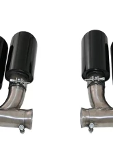 Cargraphic 100mm Black Enamelled Quad Round Exhaust Tips Porsche Cayenne 958 Diesel 11-14                                     - CARP58ER44ENA - Image 2