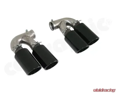 Cargraphic Tailpipe Set Double End Polished Porsche Cayenne 02-17 - CARP58ER44PET