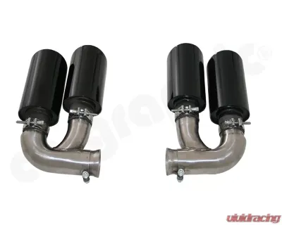 Cargraphic Tailpipe Set Double End Polished Porsche Cayenne 02-17 - CARP58ER44PET