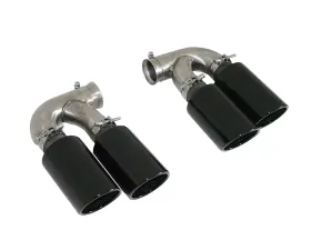 Cargraphic 100mm Black Thermopaint Quad Round Exhaut Tips Porsche Cayenne 958 Diesel 11-14