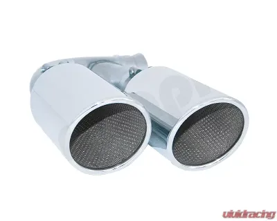 Cargraphic 100mm Polished Quad Round Exhaust Tips Porsche Cayenne 958 Diesel 11-14 - CARP58ER44