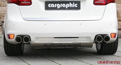 Cargraphic 100mm Polished Quad Round Exhaust Tips Porsche Cayenne 958 Diesel 11-14 - CARP58ER44