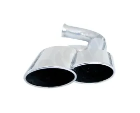 Cargraphic Polished Quad Oval Exhaust Tips Porsche Cayenne 958 Diesel 11-14