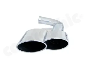 Cargraphic Tailpipe Set Double End Polished 4x125x95mm Oval Porsche Cayenne 02-17