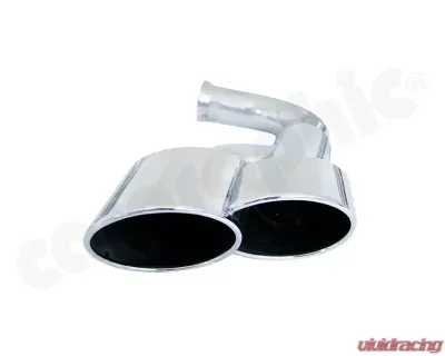 Cargraphic Tailpipe Set Double End Polished 4x125x95mm Oval Porsche Cayenne 02-17 - CARP58EROPET