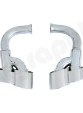 Cargraphic Tailpipe Set Double End Polished 4x125x95mm Oval Porsche Cayenne 02-17                                     - CARP58EROPET - Image 2