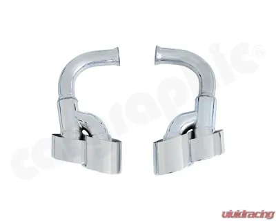 Cargraphic Tailpipe Set Double End Polished 4x125x95mm Oval Porsche Cayenne 02-17 - CARP58EROPET