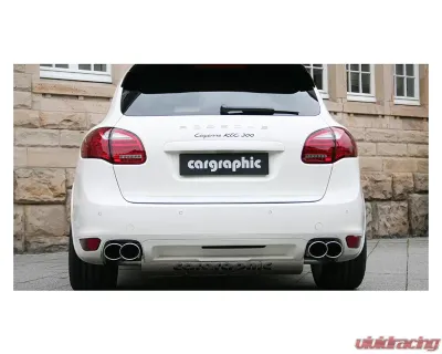 Cargraphic Tailpipe Set Double End Polished 4x125x95mm Oval Porsche Cayenne 02-17 - CARP58EROPET