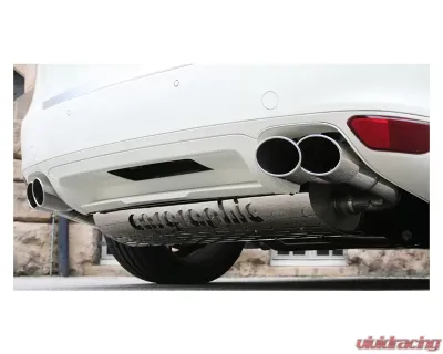 Cargraphic Tailpipe Set Double End Polished 4x125x95mm Oval Porsche Cayenne 02-17 - CARP58EROPET