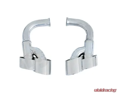 Cargraphic Polished Quad Oval Exhaust Tips Porsche Cayenne 958 Diesel 11-14 - CARP58ERO