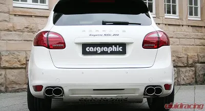 Cargraphic Black Thermopaint Quad Oval Exhaust Tips Porsche Cayenne 958 Diesel 11-14 - CARP58EROTP