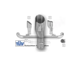 Cargraphic Tailpipe Polished 89mm Round Porsche 964 89-94