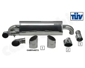 Cargraphic Silencer Turbo S Look Tailpipes Following The Rear Valance Porsche 964 89-94
