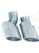 Cargraphic Tailpipe Set Double End Polished 2x100mm Round Porsche 970 Panamera 10-17                                     - CARP70ER40R - Image 3