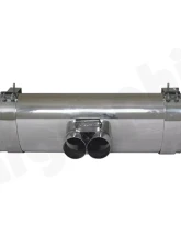 Cargraphic Silencer Tuv Sound Version with 2x76mm Round|Slash Tailpipes Porsche Boxster 00-04                                     - CARP86SET - Image 2