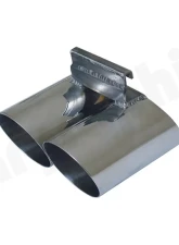 Cargraphic Silencer Tuv Sound Version with 2x76mm Round|Slash Tailpipes Porsche Boxster 00-04                                     - CARP86SET - Image 3