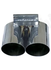 Cargraphic Silencer Tuv Sound Version with 2x76mm Round|Slash Tailpipes Porsche Boxster 00-04                                     - CARP86SET - Image 4