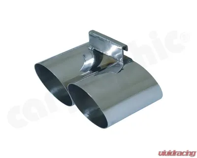 Cargraphic Silencer Tuv Sound Version with 2x89mm Round|Slash Tailpipes Porsche Boxster 00-04 - CARP86SET35