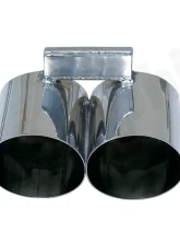 Cargraphic Silencer Tuv Sound Version with 2x89mm Round|Slash Tailpipes Porsche Boxster 00-04                                     - CARP86SET35 - Image 4