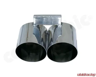Cargraphic Silencer Tuv Sound Version with 2x89mm Round|Slash Tailpipes Porsche Boxster 00-04 - CARP86SET35
