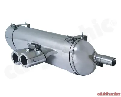 Cargraphic Silencer Tuv Sound Version with 2x89mm Octagon Perforated Tailpipe Porsche Boxster 00-04 - CARP86SETOCT