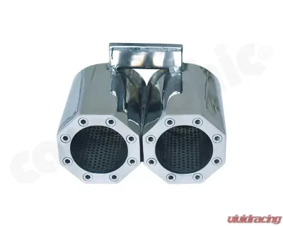 Cargraphic Silencer Tuv Sound Version with 2x89mm Octagon Perforated Tailpipe Porsche Boxster 00-04 - CARP86SETOCT