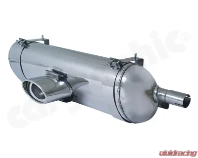 Cargraphic Silencer Super Sound Version with with 1x150x95mm Oval Porsche Boxster 00-04 - CARP86SETSO