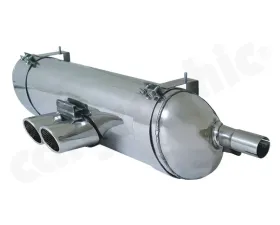 Cargraphic Silencer Super Sound Version with 2x88x76mm Oval Tailpipes Porsche Boxster 00-04
