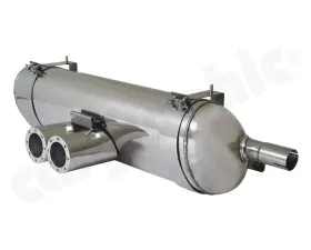 Cargraphic Silencer Super Sound Version with 2x89mm Revolver Perforated Tailpipse Porsche Boxster 00-04