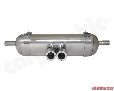 Cargraphic Silencer Super Sound Version with 2x89mm Revolver Perforated Tailpipse Porsche Boxster 00-04 - CARP86SETSREV