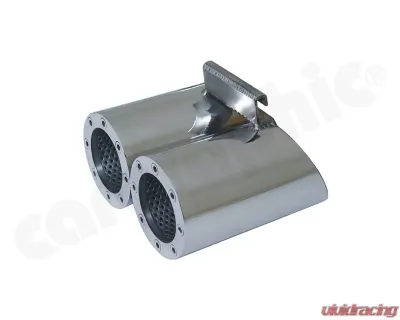 Cargraphic Silencer Super Sound Version with 2x89mm Revolver Perforated Tailpipse Porsche Boxster 00-04 - CARP86SETSREV