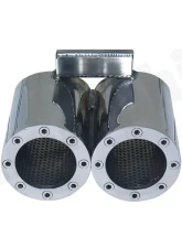 Cargraphic Silencer Super Sound Version with 2x89mm Revolver Perforated Tailpipse Porsche Boxster 00-04                                     - CARP86SETSREV - Image 4