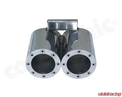 Cargraphic Silencer Super Sound Version with 2x89mm Revolver Perforated Tailpipse Porsche Boxster 00-04 - CARP86SETSREV